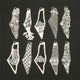 Lot de 10 pendentifs Carte Palestine Gaza
