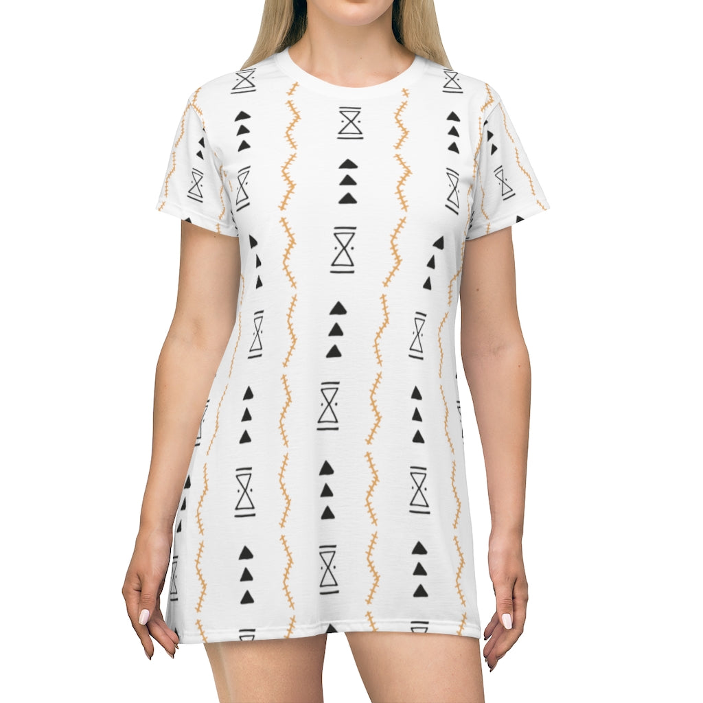 Robe T-shirt aux motifs Berbères Amazigh - Maghreb Souk
