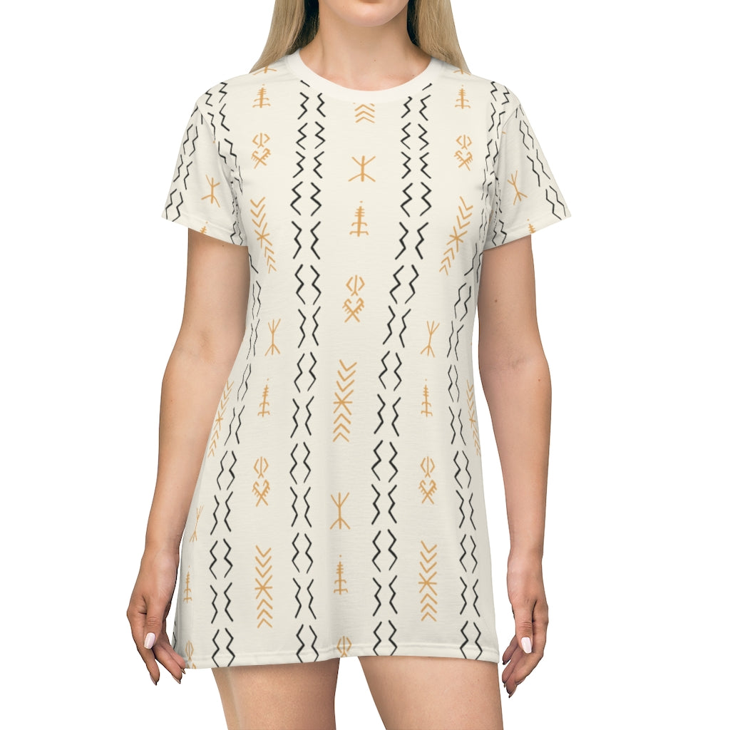 Robe T-shirt Motifs Berbères Amazigh - Maghreb Souk