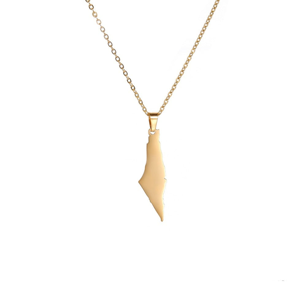 Collier carte Palestine Filastine - Maghreb Souk