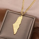 Collier pendentif carte Palestine