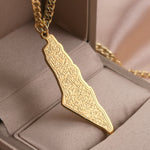 Collier pendentif carte Palestine
