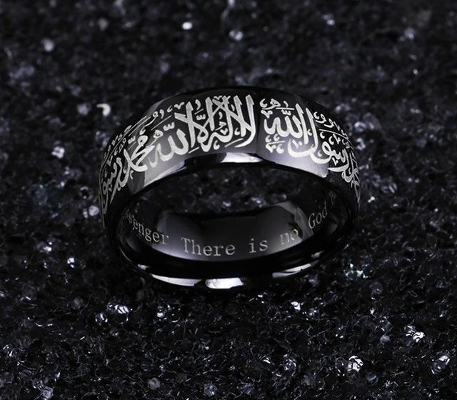 Anneau Chahada Noir et Doré - Maghreb Souk