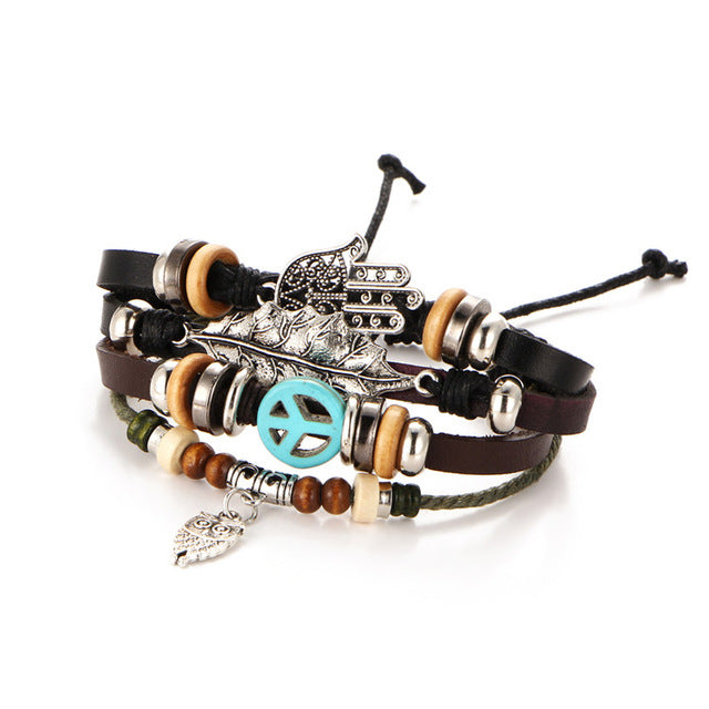 Bracelet Khamsa Peace & Love - Maghreb Souk