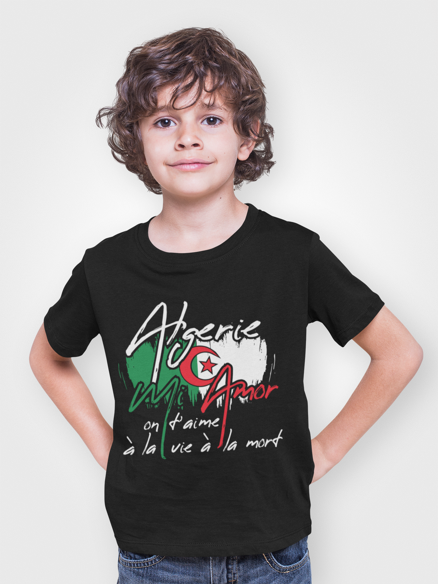 T-shirt Algérie Mi Amor pour enfant - Maghreb Souk