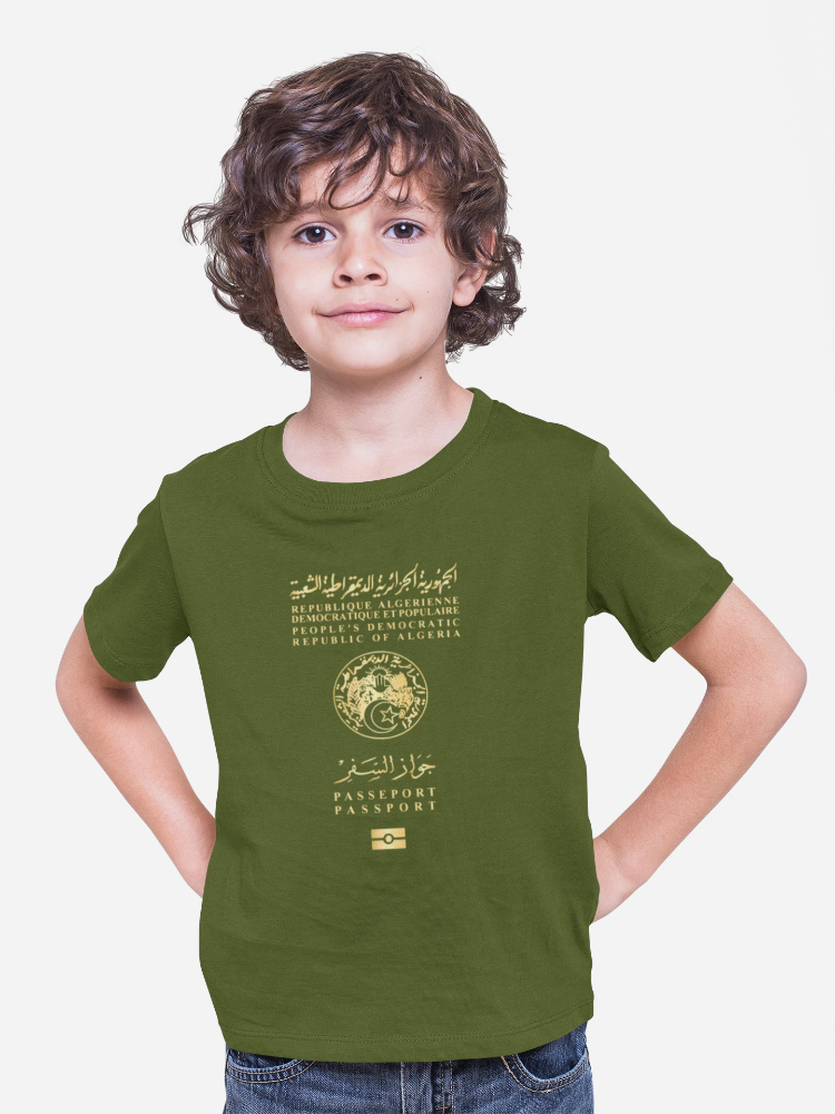 T-shirt Passeport Algérien pour enfant - Maghreb Souk
