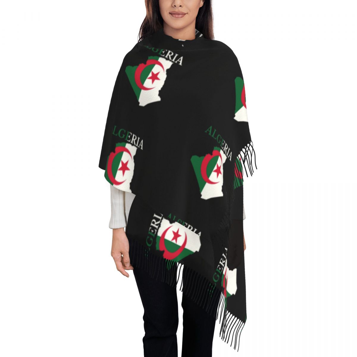 ECHARPE ALGERIE scarf schal cachecol drapeau maillot fanion casquette ECHARPE ALGERIE scarf schal cachecol drapeau maillot fanion casquette