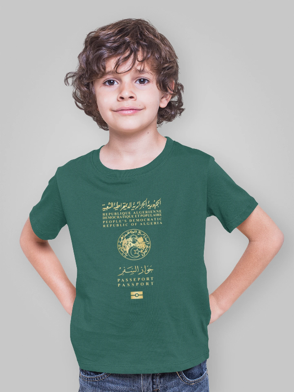 t-shirt passeport algerien pour enfant